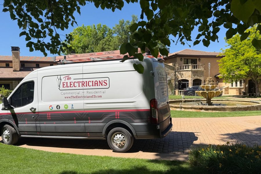Service van at a Denver area home on a frozen pipe call